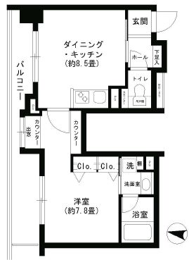 クリオ文京小石川 1204 間取り図