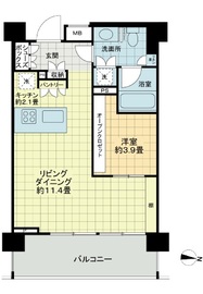 イクサージュ目黒 6階 間取り図