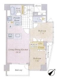 ユニーブル渋谷神南 4階 間取り図