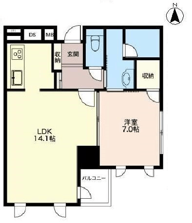 エスティメゾン五反田 509 間取り図