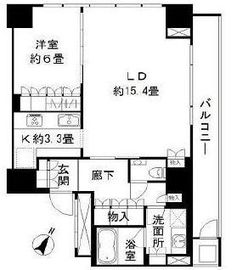 五番町マンション 6階 間取り図