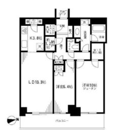 Wコンフォートタワーズ WEST 27階 間取り図