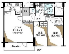 ディアナコート上原 3階 間取り図