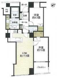 品川Vタワー タワー棟 24階 間取り図