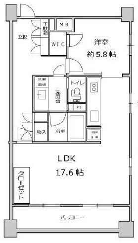 ウィズウィース渋谷神南 N棟 8階 間取り図