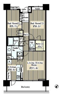 クラッサ目黒 206 間取り図