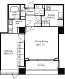 パークキューブ目黒タワー 1703 間取り図