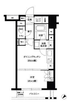 グランスイート銀座レスティモナーク 13階 間取り図