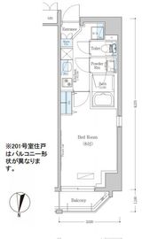 アーバネックス清澄白河2 E201 間取り図