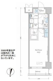 アーバネックス清澄白河2 E303 間取り図