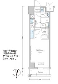 アーバネックス清澄白河2 E204 間取り図