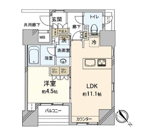 パークリュクス銀座mono 7階 間取り図