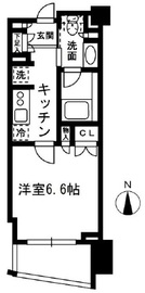 レジディア中落合 B414 間取り図