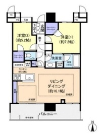 THE TOYOSU TOWER 26階 間取り図