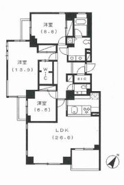 代官山桜の丘 201 間取り図