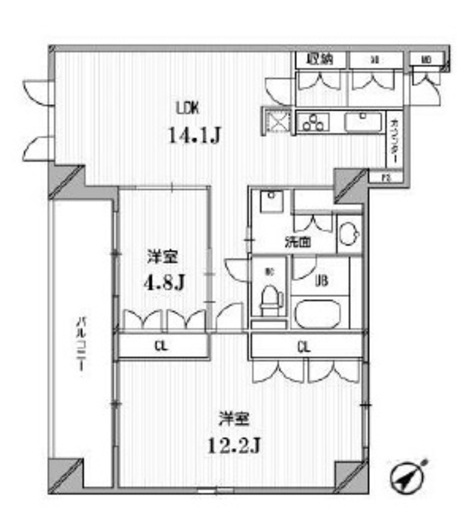 フロンティアテラス目黒 506 間取り図