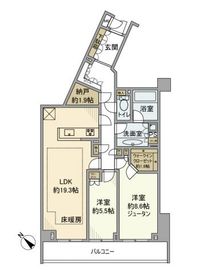 パークハウス広尾 3階 間取り図