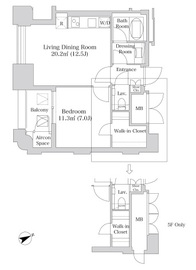 プラティーヌ西新宿 704 間取り図