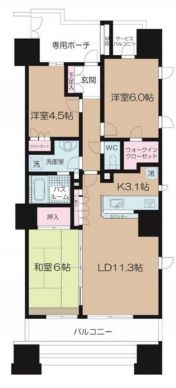 上池袋タワーレジデンス 5階 間取り図