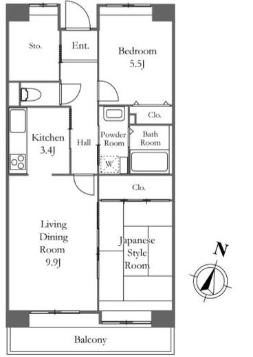 アクティ目黒駅前 1号棟 814 間取り図