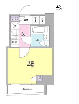 ステイレジデンス西新宿 1301 間取り図