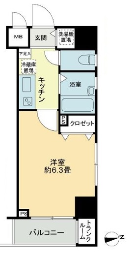 ラ・ピアッツァ麻布十番 4階 間取り図