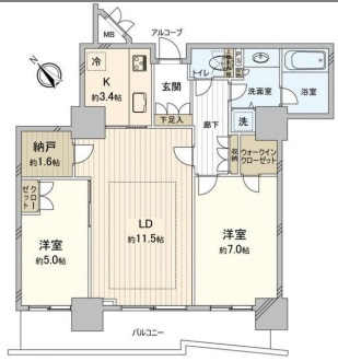 池袋パークタワー 3階 間取り図