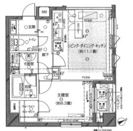 ピアース東京グレイスタワー 4階 間取り図
