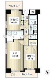 プライムアーバン目黒リバーフロント 1101 間取り図