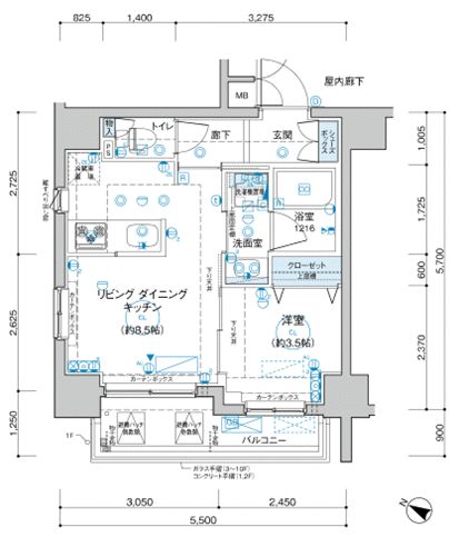 リヴァプール東池袋 9階 間取り図