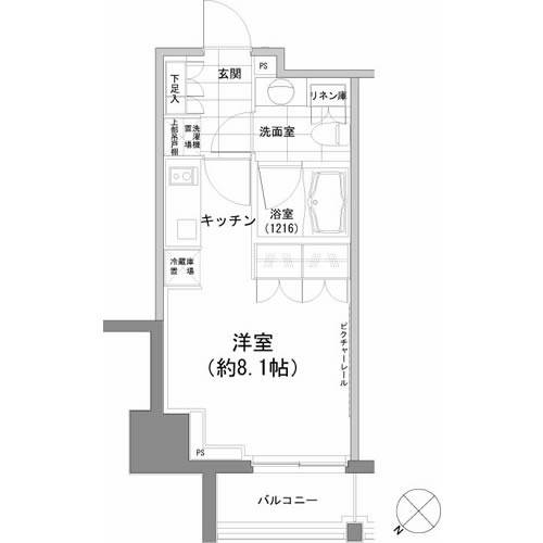 パークハビオ渋谷 1102 間取り図