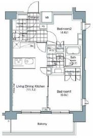 パークハビオ赤坂 1104 間取り図