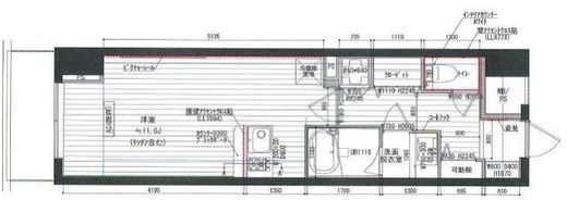 レジディア目白 519 間取り図