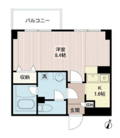 ルボラパン行人坂 206 間取り図