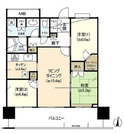 アーバンドックパークシティ豊洲タワー 7階 間取り図