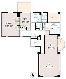ライトウェル高輪 301 間取り図