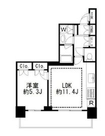 ベイズタワー＆ガーデン 3階 間取り図