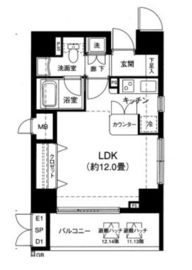 ONE ROOF FLAT TOGOSHI 1101 間取り図