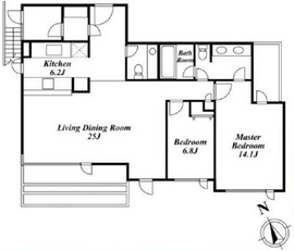 代々木パークマナー 2F1 間取り図