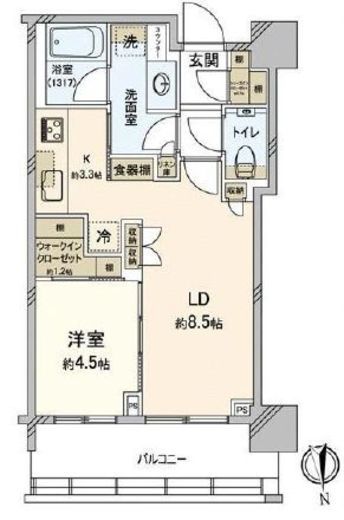 グローバルフロントタワー 11階 間取り図