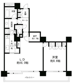 リバーポイントタワー 1406 間取り図