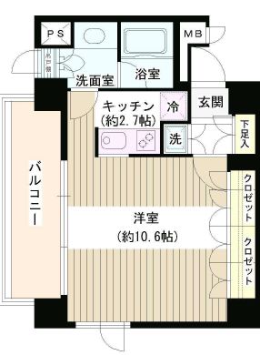 アゼリアテラス新宿 5階 間取り図