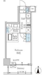 アビタシオン神楽坂 303 間取り図