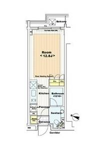 カスタリア新宿夏目坂 309 間取り図