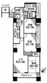 コスモ東京ベイタワー 16階 間取り図