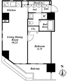 クレジデンス虎ノ門 1401 間取り図