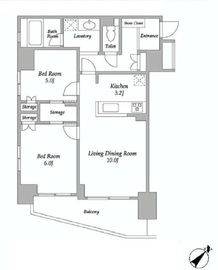 HF若松河田レジデンス 1102 間取り図