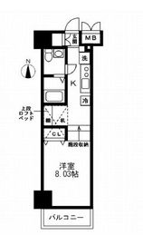 レジディア上野御徒町 704 間取り図