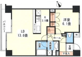 セレビア新宿御苑前 11階 間取り図