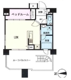 クレイシア新宿 16階 間取り図